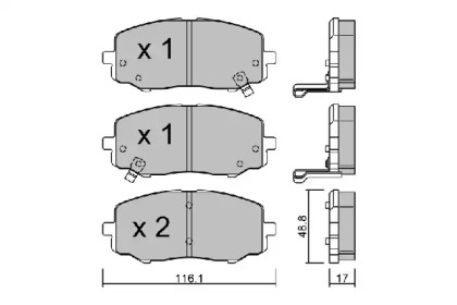 Комплект тормозных колодок (AISIN: BPHY-1005)